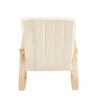 SoBuy FST16-W Fauteuil a Bascule, Relax Rocking Chair, Chaise a Bascule avec Repose-Pieds et Appui-tête réglables, Beige