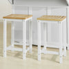 SoBuy FST29-WNx2 Lot de 2 Chaises Tabourets de Cuisine en Bois avec Repose-Pieds