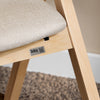 SoBuy FST40-HG Chaise Pliante Confortable en Bois – Housse Amovible Lavable – Naturel