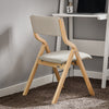 SoBuy FST40-HG Chaise Pliante Confortable en Bois – Housse Amovible Lavable – Naturel
