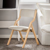 SoBuy FST40-HG Chaise Pliante Confortable en Bois – Housse Amovible Lavable – Naturel