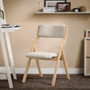 SoBuy FST40-HGx2 Lot de 2 Chaises Pliantes Rembourrées en Bois – Housse Amovible Lavable – Naturel