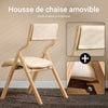 SoBuy FST40-Wx2 Lot de 2 Chaises Pliantes Rembourrées en Bois – Blanc