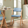 SoBuy FST92-BL Chaise Pliante Rembourrée en Bois – Bleu