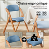 SoBuy FST92-BL Chaise Pliante Rembourrée en Bois – Bleu