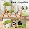 SoBuy FST92-GR Chaise Pliante Rembourrée en Bois – Vert