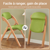 SoBuy FST92-GR Chaise Pliante Rembourrée en Bois – Vert