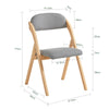 SoBuy FST92-N Chaise Pliante Rembourrée en Bois – Gain de Place – Gris