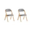 SoBuy FST92-Nx2 Lot de 2 Chaises Pliantes Rembourrées en Bois – Gris Clair