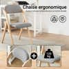 SoBuy FST92-Nx2 Lot de 2 Chaises Pliantes Rembourrées en Bois – Gris Clair