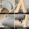 SoBuy FST92-N Chaise Pliante Rembourrée en Bois – Gain de Place – Gris