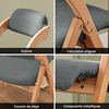 SoBuy FST92-SG Chaise Pliante Rembourrée en Bois – Gris Foncé