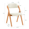 SoBuy FST92-W Chaise Pliante Bois Massif avec Housse Amovible – Crème