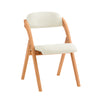 SoBuy FST92-W Chaise Pliante Bois Massif avec Housse Amovible – Crème