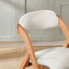 SoBuy FST92-W Chaise Pliante Bois Massif avec Housse Amovible – Crème