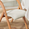 SoBuy FST92-Wx2 Lot de 2 Chaises Pliantes en Bois Massif avec Housse Lavable – Crème