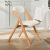 SoBuy FST92-Wx2 Lot de 2 Chaises Pliantes en Bois Massif avec Housse Lavable – Crème