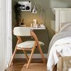 SoBuy FST92-W Chaise Pliante Bois Massif avec Housse Amovible – Crème