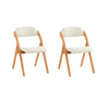 SoBuy FST92-Wx2 Lot de 2 Chaises Pliantes en Bois Massif avec Housse Lavable – Crème