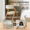 SoBuy FST92-Wx2 Lot de 2 Chaises Pliantes en Bois Massif avec Housse Lavable – Crème