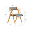 SoBuy FST98-HG Chaise Pliante avec Coussin, Confortable et Gain de Place, Pliable, Design Fonctionnel, Usage Quotidien, Format Pratique, Compact – Bois, Gris