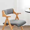 SoBuy FST98-HG Chaise Pliante avec Coussin, Confortable et Gain de Place, Pliable, Design Fonctionnel, Usage Quotidien, Format Pratique, Compact – Bois, Gris