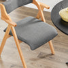 SoBuy FST98-HG Chaise Pliante avec Coussin, Confortable et Gain de Place, Pliable, Design Fonctionnel, Usage Quotidien, Format Pratique, Compact – Bois, Gris