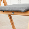 SoBuy FST98-HG Chaise Pliante avec Coussin, Confortable et Gain de Place, Pliable, Design Fonctionnel, Usage Quotidien, Format Pratique, Compact – Bois, Gris