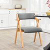 SoBuy FST98-HG Chaise Pliante avec Coussin, Confortable et Gain de Place, Pliable, Design Fonctionnel, Usage Quotidien, Format Pratique, Compact – Bois, Gris