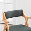 SoBuy FST98-SG Chaise Pliante avec Coussin, Confortable et Gain de Place, Pliable, Design Fonctionnel, Usage Quotidien, Format Pratique – Bois, Gris Foncé