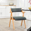 SoBuy FST98-SG Chaise Pliante avec Coussin, Confortable et Gain de Place, Pliable, Design Fonctionnel, Usage Quotidien, Format Pratique – Bois, Gris Foncé