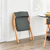 SoBuy FST98-SG Chaise Pliante avec Coussin, Confortable et Gain de Place, Pliable, Design Fonctionnel, Usage Quotidien, Format Pratique – Bois, Gris Foncé
