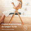SoBuy FST98-SG Chaise Pliante avec Coussin, Confortable et Gain de Place, Pliable, Design Fonctionnel, Usage Quotidien, Format Pratique – Bois, Gris Foncé