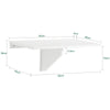 SoBuy FWT03-W Table Murale Pliante 60×40 cm – Bureau ou Table Repas, Charge 50 kg, Blanc