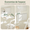 SoBuy FWT03-W Table Murale Pliante 60×40 cm – Bureau ou Table Repas, Charge 50 kg, Blanc