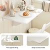 SoBuy FWT03-W Table Murale Pliante 60×40 cm – Bureau ou Table Repas, Charge 50 kg, Blanc