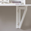 SoBuy FWT07-II-W Table murale rabattable 90 x 60 cm avec étagère intégrée – Bureau mural gain de place blanc