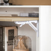 SoBuy FWT104-WN Bureau Rabattable Compact avec Rangement Intégré et Gestion des Câbles – L70×P57×H85 cm, Charge max. 81 kg, MDF, Blanc et Naturel