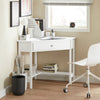 SoBuy FWT31-W Table Bureau d'Angle Bureau informatique Secrétaire avec Tiroir