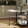 SoBuy FWT62-N Table Pliante avec 2 Abattants et 3 Étagères de Rangement, Table de Cuisine Salle à Manger Pliable, Économie d'espace, 180 x 60 x 77cm