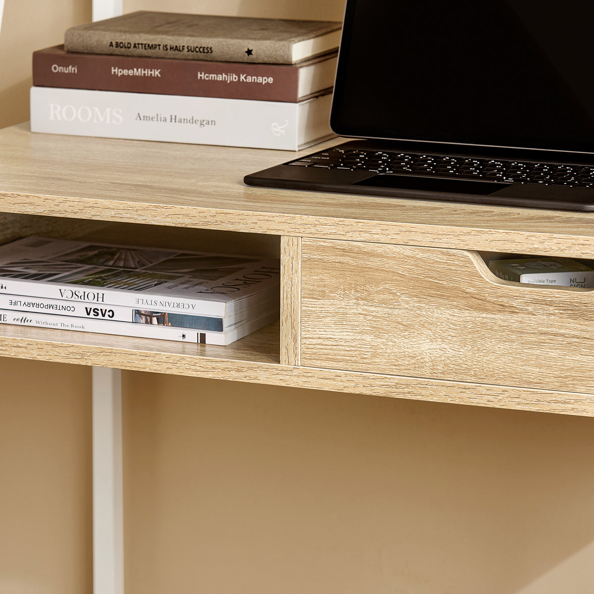 SoBuy FWT63-N Bureau Informatique Table de Bureau Secrétaire Table Plan de Travail