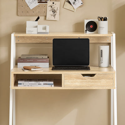 SoBuy FWT63-N Bureau Informatique Table de Bureau Secrétaire Table Plan de Travail