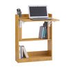 SoBuy FWT92-N Bureau Mural Pliant avec 3 Étagères Intégrées – 64×58×82 cm Déplié, 20 cm Plié, Charge 35 kg, Naturel