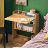 SoBuy FWT92-N Bureau Mural Pliant avec 3 Étagères Intégrées – 64×58×82 cm Déplié, 20 cm Plié, Charge 35 kg, Naturel