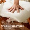 SoBuy FST92-W Chaise Pliante Bois Massif avec Housse Amovible – Crème