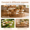 SoBuy FST92-W Chaise Pliante Bois Massif avec Housse Amovible – Crème
