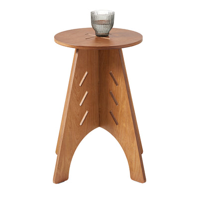 SoBuy HFBT01-K-BR Table d'appoint Ronde en Bois Table Basse Ronde Table de Nuit Table de Chevet Bouts de Canapé Marron en Ten