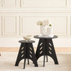 SoBuy HFBT01-K-SCHTable d'appoint Ronde en Bois Table Basse Ronde Table de Nuit Table de Chevet Bouts de Canapé Marron en Tenons et Mortaises, Noir