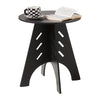 SoBuy HFBT01-SCH Table d'appoint Ronde en Bois Table Basse Ronde Table de Nuit Table de Chevet Bouts de Canapé en Tenons et M