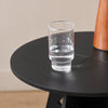 SoBuy HFBT01-SCH Table d'appoint Ronde en Bois Table Basse Ronde Table de Nuit Table de Chevet Bouts de Canapé en Tenons et Mortaises, Noir